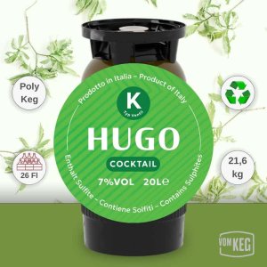 Hugo Cocktail PolyKeg Pro mit Innenbeutel K-Typ Ventil 20L